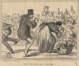 Les parisiens en vendanges, 19th century. Creator: Honore Daumier.