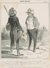 Oui, monsieur, vous voyez en moi une victime, 19th century. Creator: Honore Daumier.