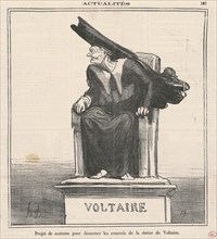Projet ... Pour désarmer les ennemis de ... Voltaire, 19th century. Creator: Honore Daumier.