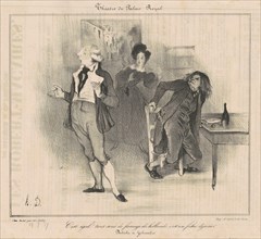 Théatre de palais royal..., 19th century. Creator: Honore Daumier.