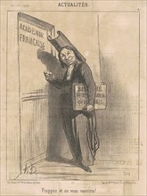 Frappez et on vous ouvrira!, 19th century. Creator: Honore Daumier.