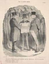 On a dit au gouvernement qu'il ne marchait pas ..., 19th century. Creator: Honore Daumier.