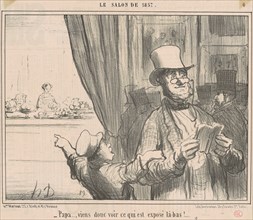 Papa ... viens donc voir ce qui est ..., 19th century. Creator: Honore Daumier.