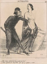 Belle dame voulez-vous ... accepter mon bras?, 19th century. Creator: Honore Daumier.