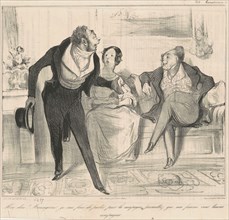 Mon Dieu! Monseigneur, je suis..., 19th century. Creator: Honore Daumier.