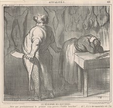 Le désespoir des bouchers, 19th century. Creator: Honore Daumier.