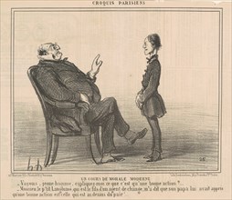 Un cours de morale moderne, 19th century. Creator: Honore Daumier.