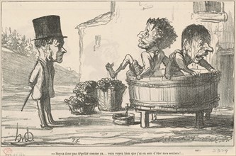 Soyez donc pas dégouté comme ca ..., 19th century. Creator: Honore Daumier.