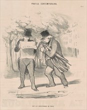 Sur les boulevards de Paris, 19th century. Creator: Honore Daumier.