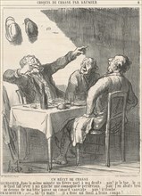 Un récit de chasse, 19th century. Creator: Honore Daumier.