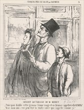 Devant le tableau de M. Manet, 19th century. Creator: Honore Daumier.