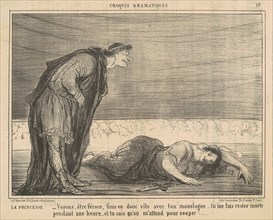 La princesse, 19th century. Creator: Honore Daumier.