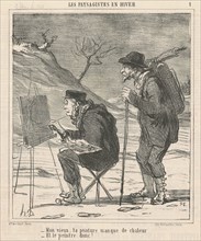 Mon vieux, ta peinture manque de chaleur ..., 19th century. Creator: Honore Daumier.
