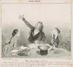 Robert Macaire professeur de français, 19th century. Creator: Honore Daumier.