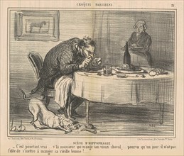 Scène d'Hippophagie, 19th century. Creator: Honore Daumier.
