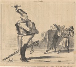 Comment, ils emportent mon argent ..., 19th century. Creator: Honore Daumier.