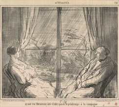 Ayant eu ... l'idée d'aller ..., 19th century. Creator: Honore Daumier.