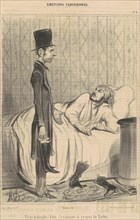 Visite matinale d'un créancier, 19th century. Creator: Honore Daumier.