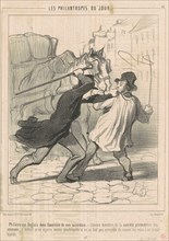 Philantrope anglais dans l'exercice ..., 19th century. Creator: Honore Daumier.