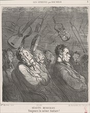 Séances musicales, 19th century. Creator: Honore Daumier.