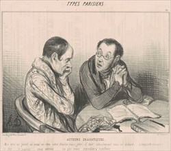 Auteurs dramatiques, 1841. Creator: Honore Daumier.