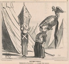 Costumes russes, 19th century. Creator: Honore Daumier.