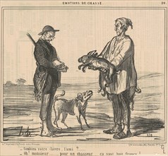 Combien votre lièvre, l'ami?, 19th century. Creator: Honore Daumier.