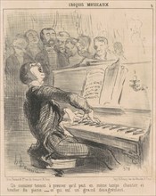 Un monsieur tenant a prouver qu'il peut ..., 19th century. Creator: Honore Daumier.