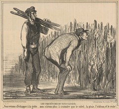 Les inqiétudes du viticulteur, 19th century. Creator: Honore Daumier.