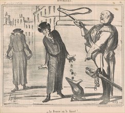 La bourse ou le knout!, 19th century. Creator: Honore Daumier.