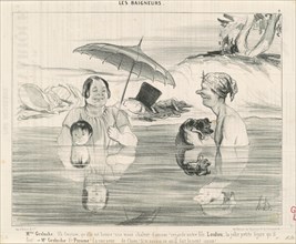 Mme Greluche: Oh Gustave, qu'elle est bonne!, 19th century. Creator: Honore Daumier.