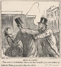Abusant de la liberté, 19th century. Creator: Honore Daumier.
