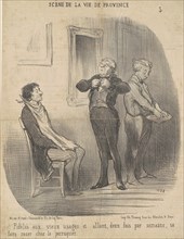 Fidèles aux vieux usages ..., 19th century. Creator: Honore Daumier.