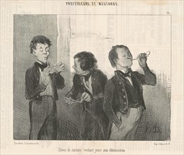 Eléves de sixième voulant jouer aux rhétoriciens, 19th century. Creator: Honore Daumier.