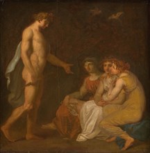 Apollo charging the Parcae to visit Ceres, who has fled from the Earth, 1809. Creator: Nicolai Abraham Abildgaard.