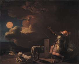 Fingal Sees the Ghosts of his Forefathers by Moonlight, 1780-1784. Creator: Nicolai Abraham Abildgaard.