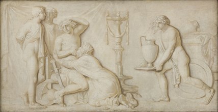 King Priam Pleading with Achilles for the Corpse of Hector, 1794-1798. Creator: Nicolai Abraham Abildgaard.
