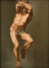 Male Figure. After Michelangelo's "Last Judgement" in the Sistine Chapel, 1774. Creator: Nicolai Abraham Abildgaard.