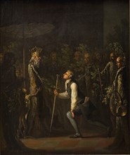 The Potuans are Surprised to see Niels Klim Genuflect in front of the Wise Prince., 1785-1787. Creator: Nicolai Abraham Abildgaard.
