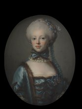 Portrait of Countess Eleonora Agnes Scheel, neé Raben, 1768. Creator: Peder Als.