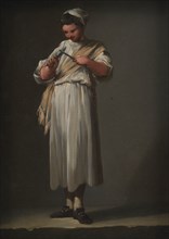 A Roman Cook´s Boy Sharpening a Knife, 1750. Creator: Jean Barbault.