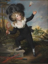 Portrait of Kennett Dixon playing shuttlecock, 1788-1792. Creator: Sir William Beechey.