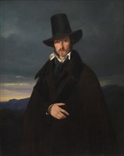 Portrait of the German painter Wilhelm von Kaulbach, 1832. Creator: Wilhelm Bendz.