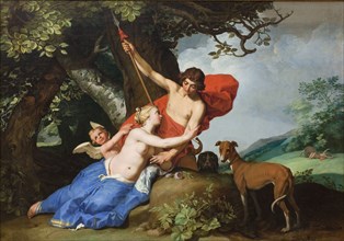 Venus and Adonis, 1632. Creator: Abraham Bloemaert.