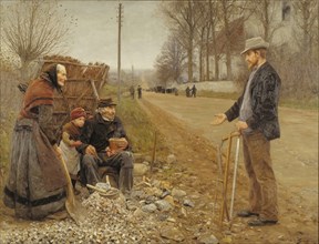 People by a Road, 1893. Creator: H. A. Brendekilde.