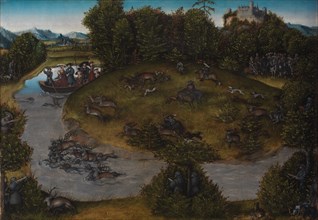 The Stag Hunt of the Elector Frederic the Wise (1463-1525) of Saxony, 1530-1629. Creator: Lucas Cranach the Elder.