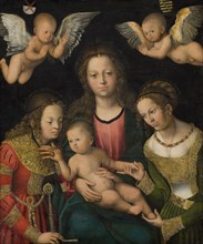 Virgin and Child with the Saints Catherine and Barbara;The Mystic Marriage of Saint..., 1510-1512. Creator: Lucas Cranach the Elder.