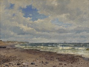 A Beach with Dunes. The West Coast of Jutland, 1843. Creator: Dankvart Dreyer.