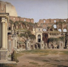 View of the Interior of the Colosseum, 1816. Creator: CW Eckersberg.