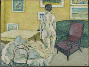 Interior with Standing Nude, 1908. Creator: Harald Giersing.